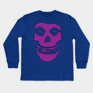 Crimson Ghost - Purple Solid Kids Long Sleeve T-Shirt